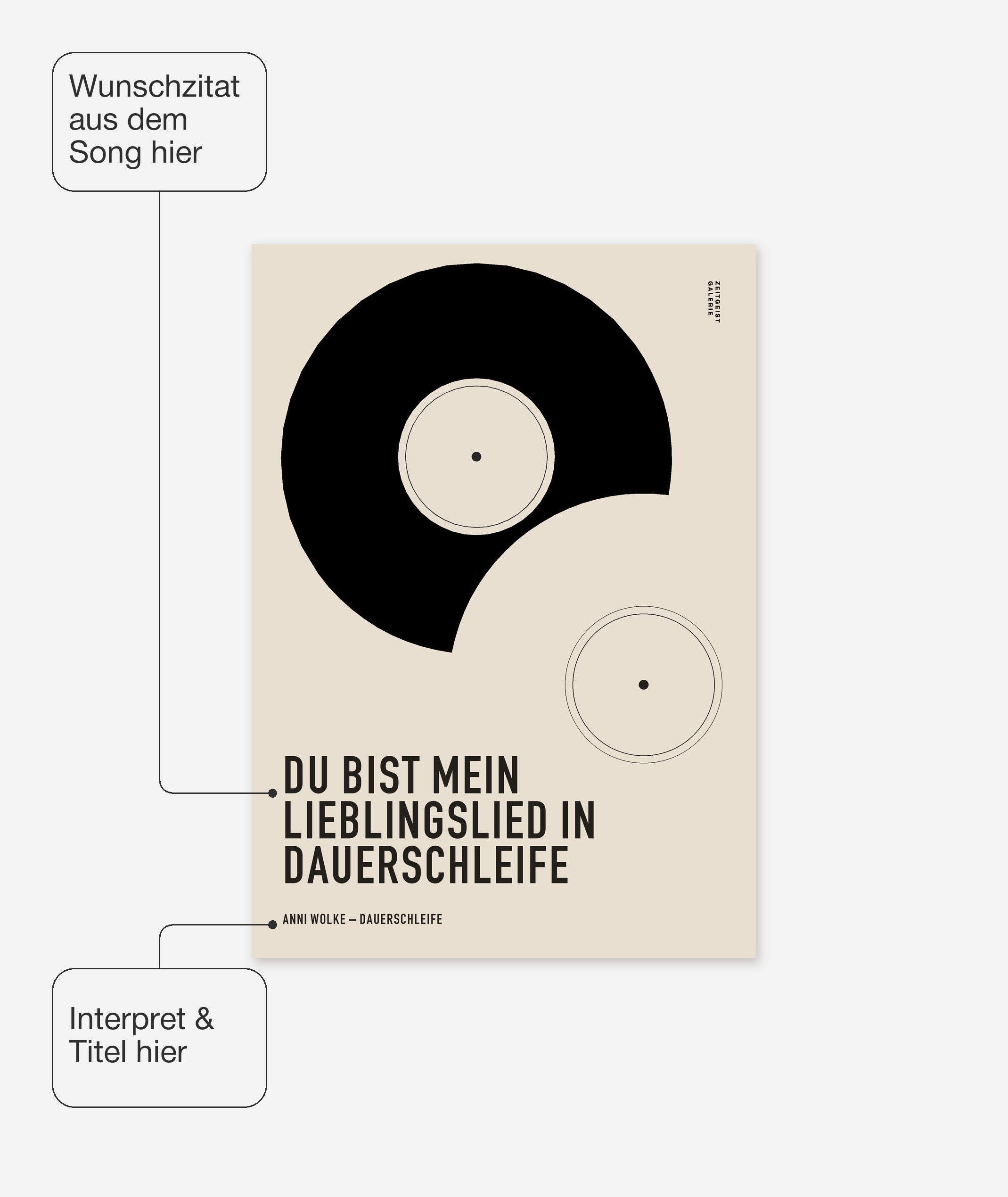 Songzitat Poster 9 – Felder frei wählbar