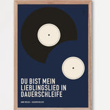Songzitat Poster 9 – Echtholzrahmen Natur