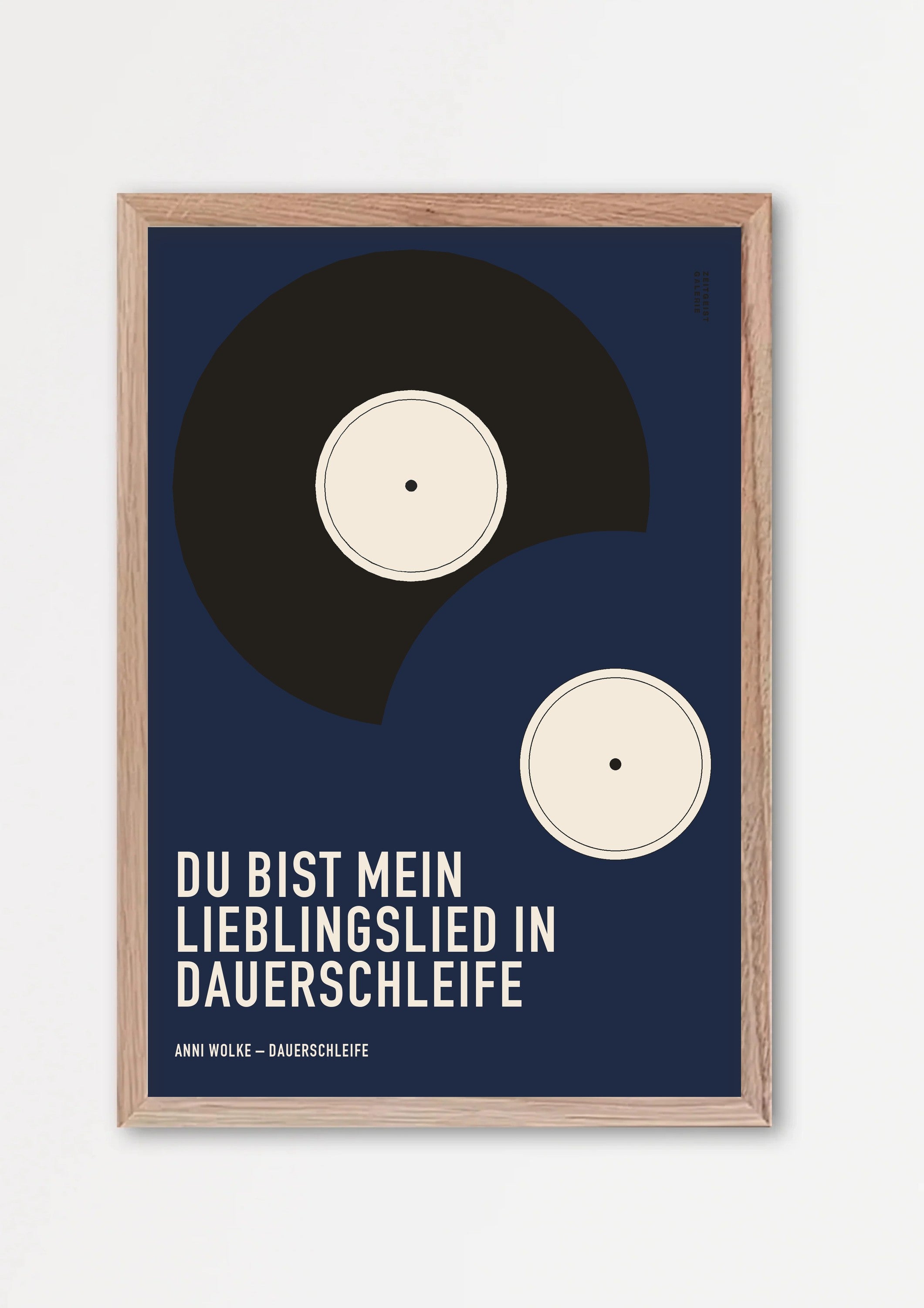 Songzitat Poster 9 – Echtholzrahmen Natur