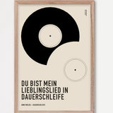 Songzitat Poster 9 – Echtholzrahmen Natur