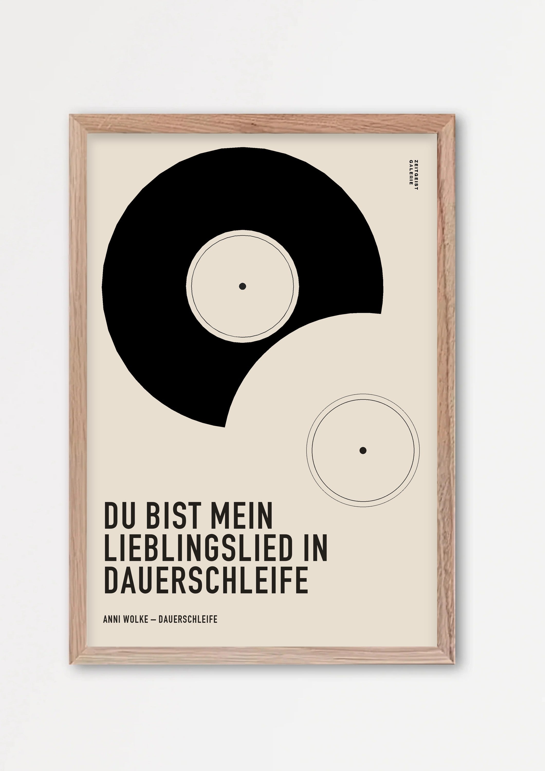 Songzitat Poster 9 – Echtholzrahmen Natur