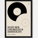 Songzitat Poster 9 – Echtholzrahmen Schwarz
