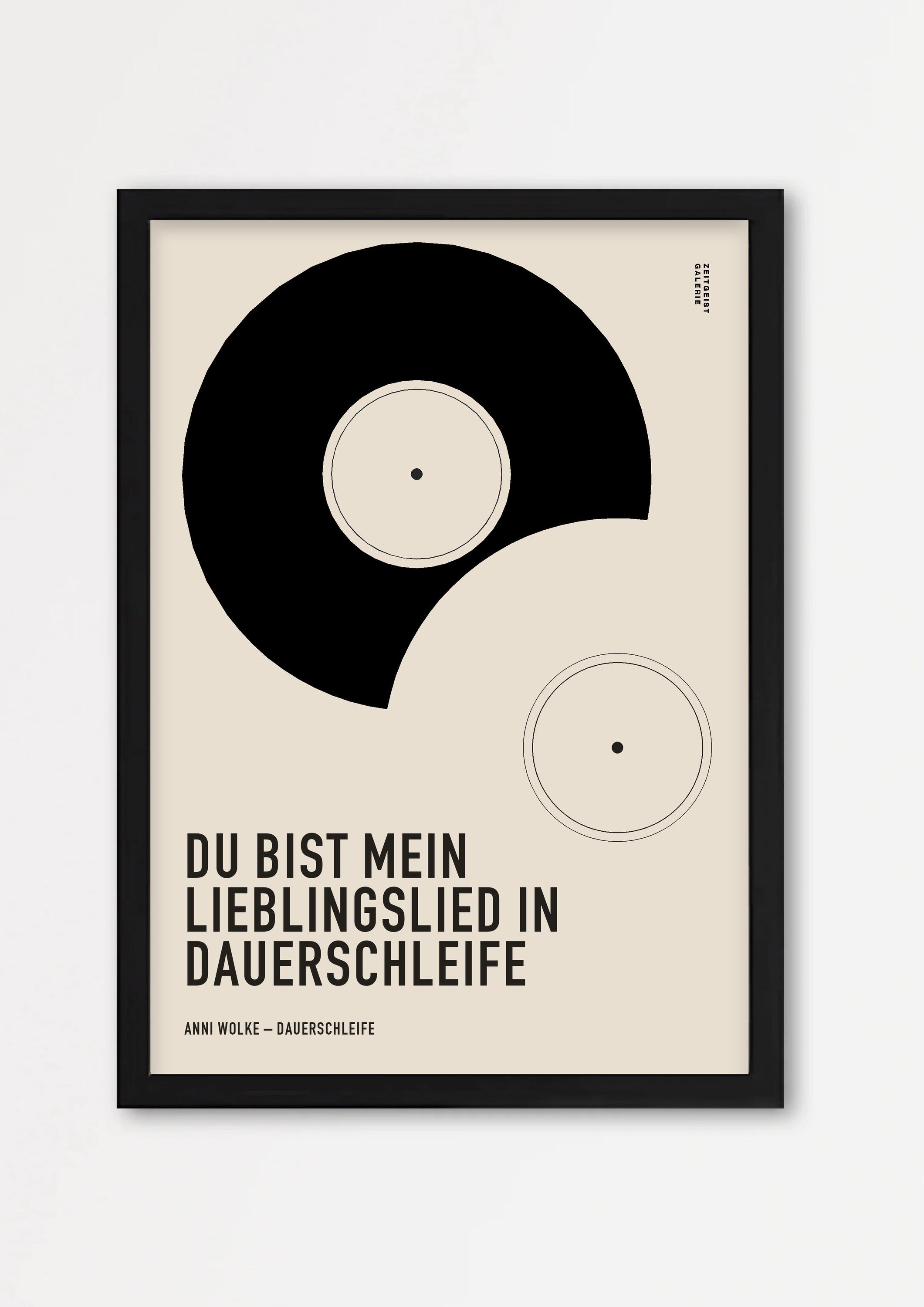 Songzitat Poster 9 – Echtholzrahmen Schwarz