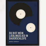 Songzitat Poster 9 – Echtholzrahmen Schwarz
