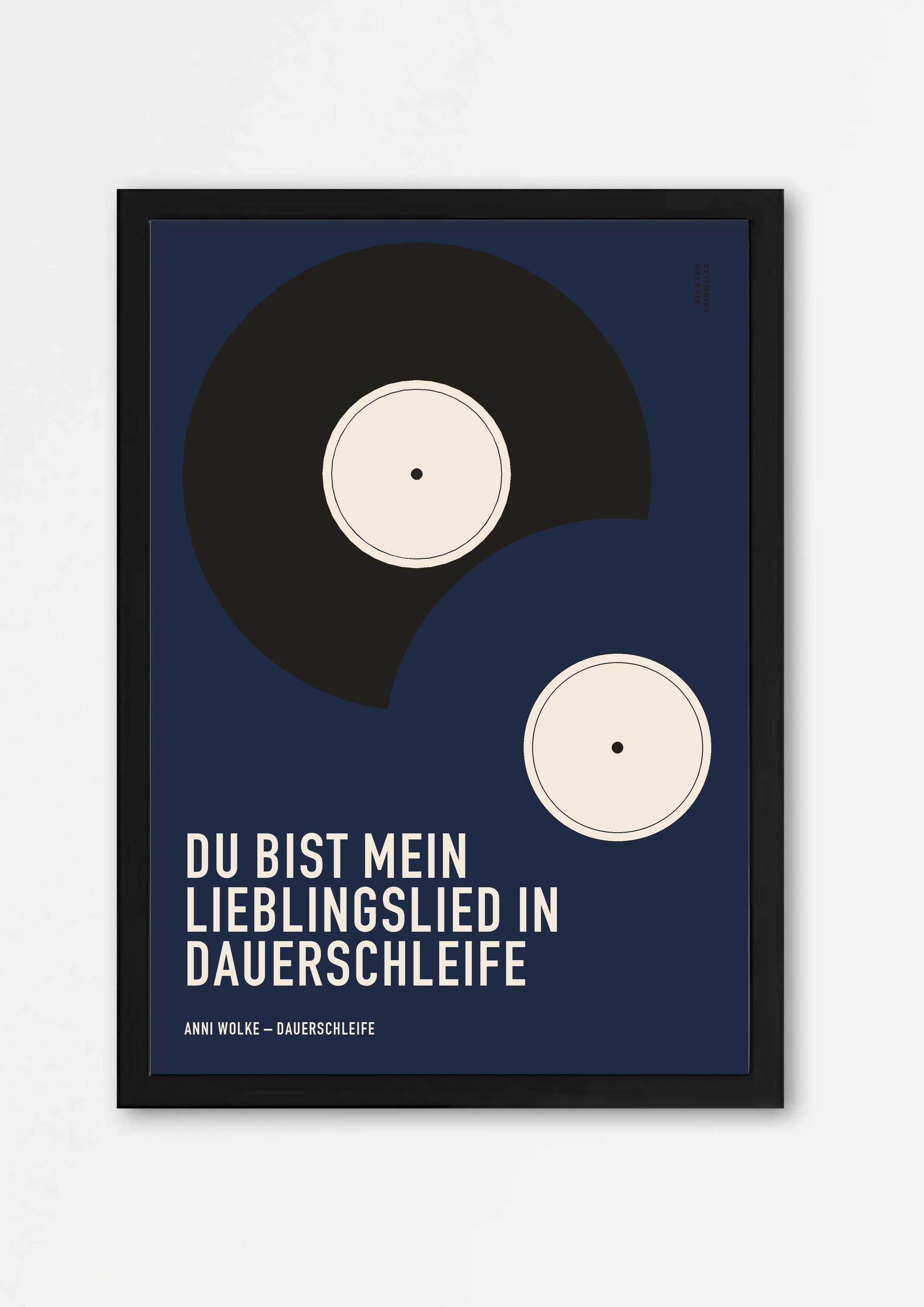 Songzitat Poster 9 – Echtholzrahmen Schwarz