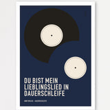 Songzitat Poster 9 – Echtholzrahmen Weiß