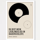 Songzitat Poster 9 – Echtholzrahmen Weiß