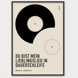 Songzitat Poster 9 – Aluminiumrahmen Schwarz