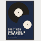 Songzitat Poster 9 – Aluminiumrahmen Schwarz