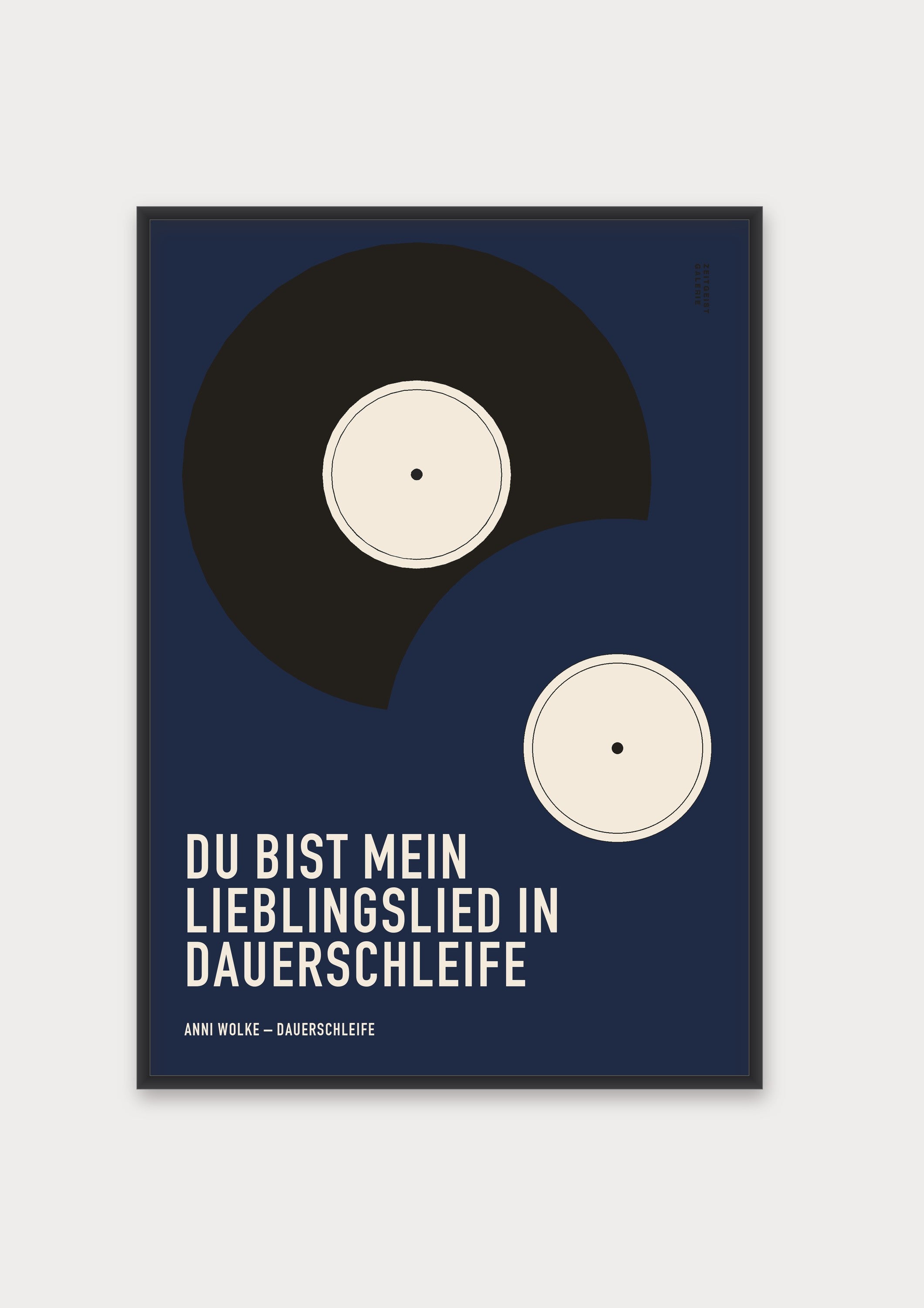 Songzitat Poster 9 – Aluminiumrahmen Schwarz
