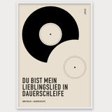 Songzitat Poster 9 – Aluminiumrahmen Weiß