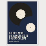 Songzitat Poster 9 – Aluminiumrahmen Weiß