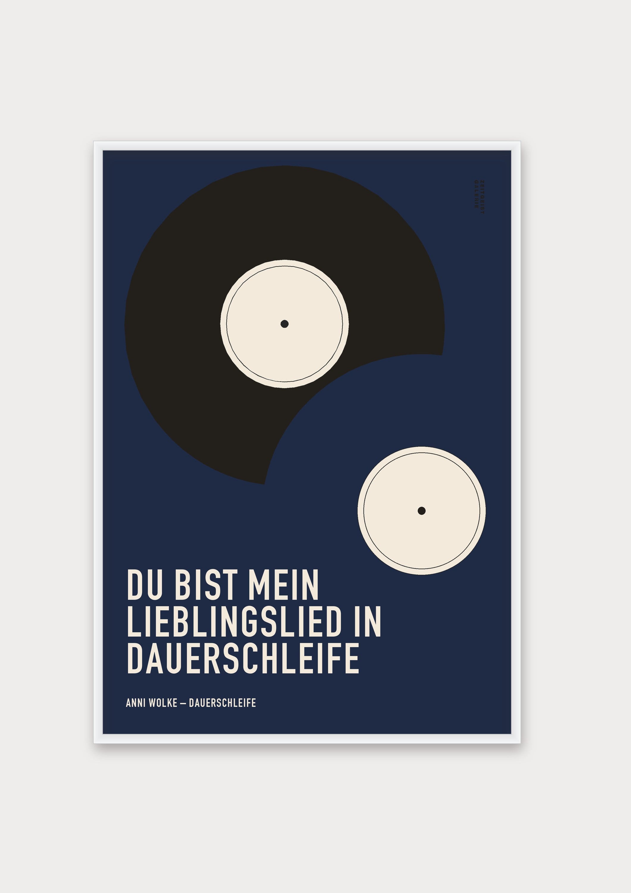 Songzitat Poster 9 – Aluminiumrahmen Weiß