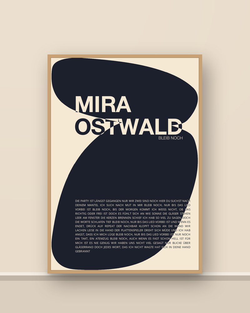 Klassisches Songtext-Poster – Geschenk für Großeltern