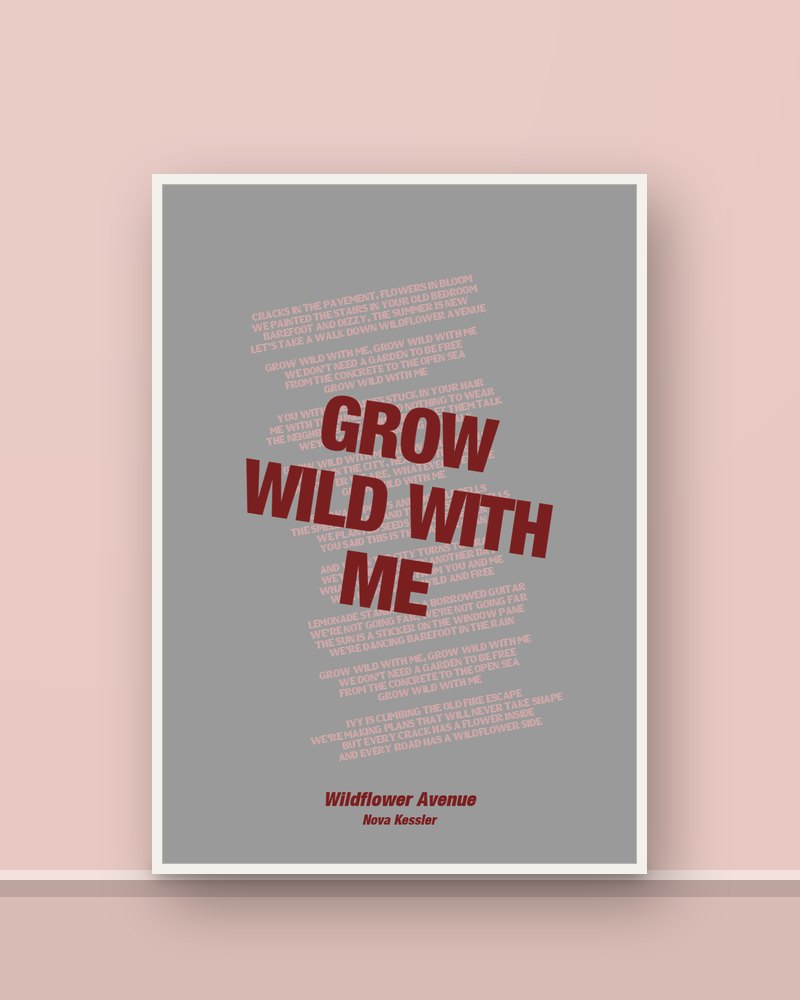 Songtext-Poster mit Zitat – Geschenk für Partner